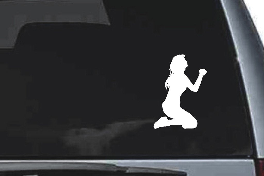 Picniva Woman Sty2 Vinyl Car Window Decal, Approx 5 in