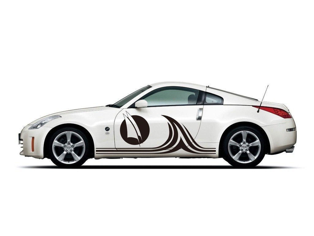 Picniva Style 81 Racing Side Stripe Vinyl Decals, 22 x 62 in, 2 Pc