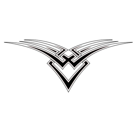 Picniva Symmetrical Wing Lines Vinyl Car Body Side Decals, Two Pack