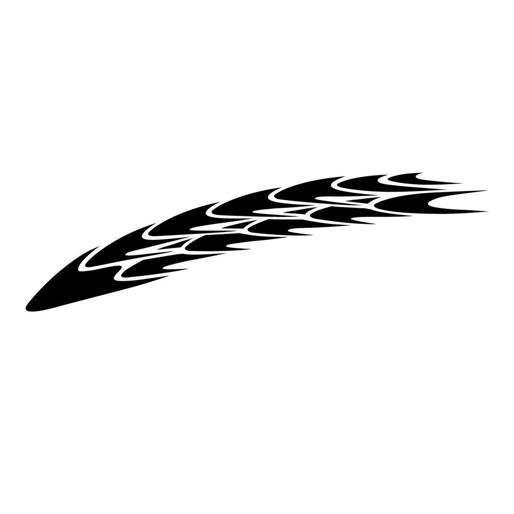 Picniva sty273 Racing Car Body Side Stripes Sticker Decal 2 Pcs