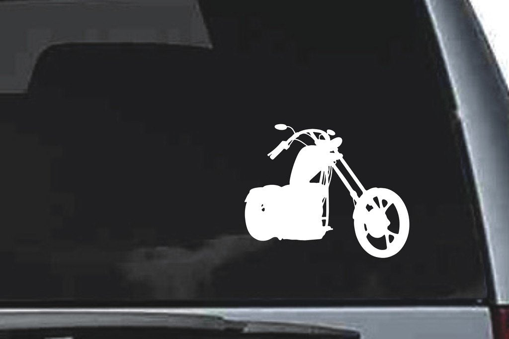 Picniva Chopper Motorcycle Sty5a Vinyl Car Window Decal, Approx 5 in