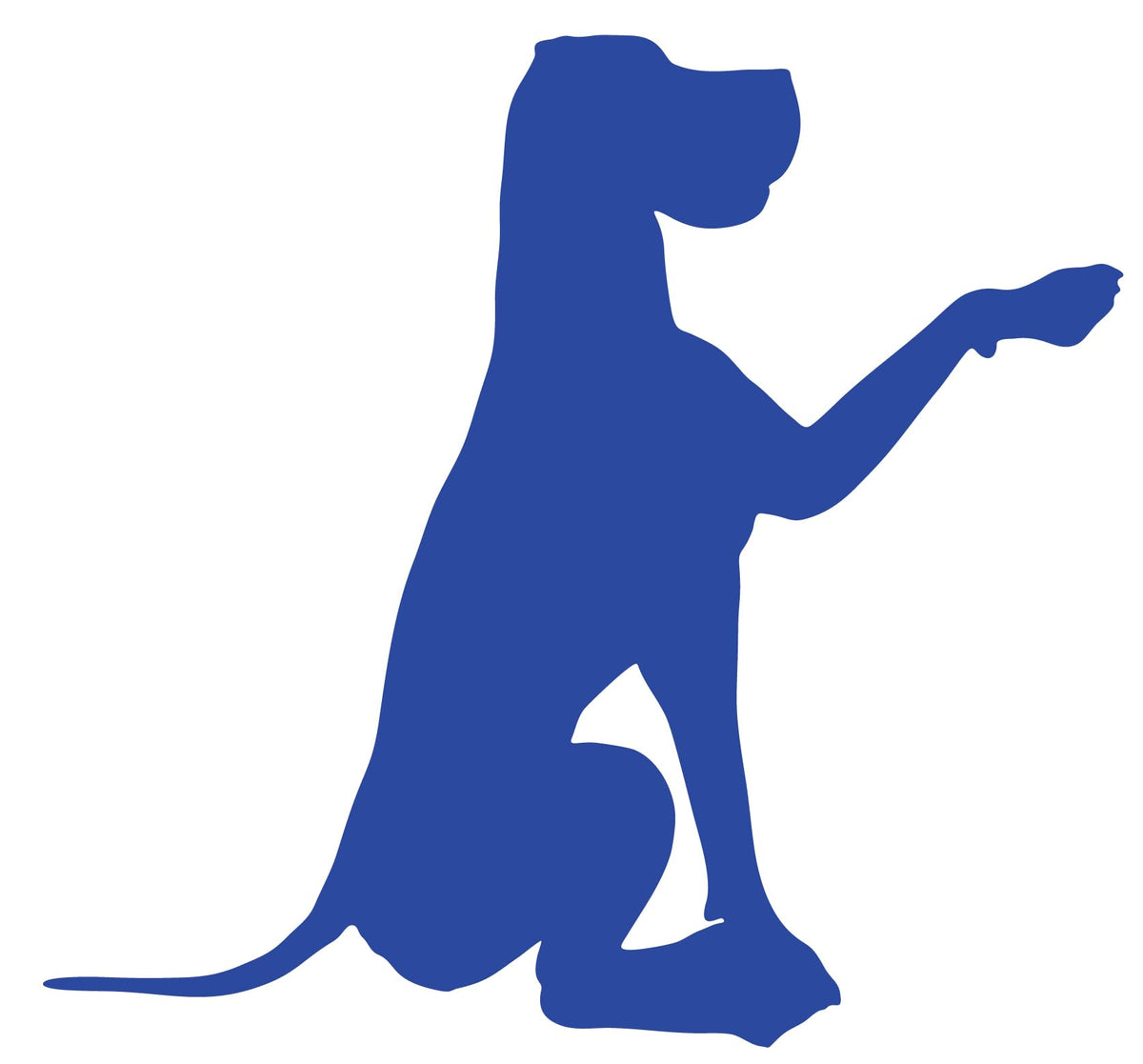 Picniva Great Dane Vinyl Car Decal, Blue, 10 in Wide