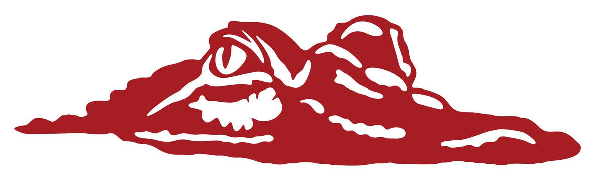 Picniva Alligator sty5 Vinyl Decal Car Truck Notebook Window Sticker (Red, 5''Width) - Color: Red - Size: 5''Width