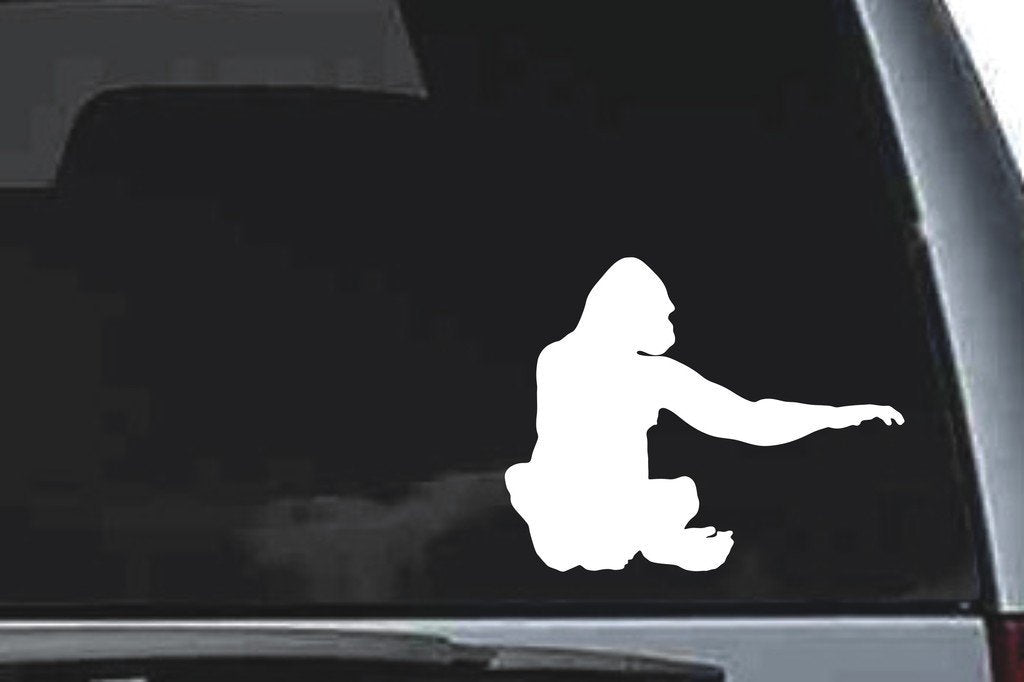 Picniva Gorilla Sty3 Vinyl Car Window Decal, Approx 5 in