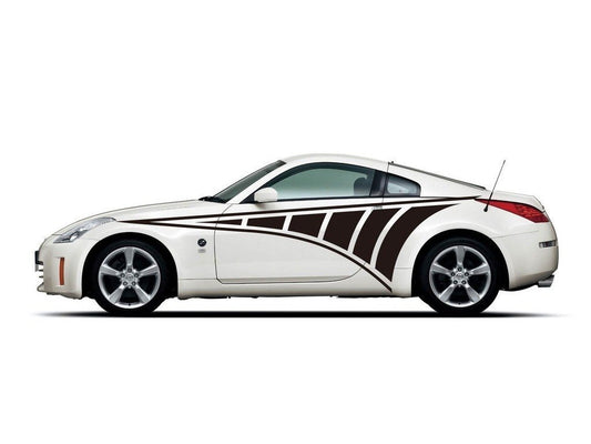Picniva sty173 Racing Car Body Side Stripes Sticker Decal 2 Pcs
