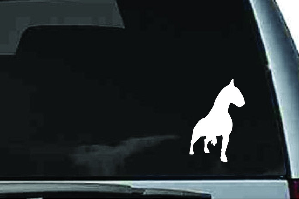 Picniva Bull Terrier Dog Sty32 Vinyl Car Window Decal, Approx 5 in