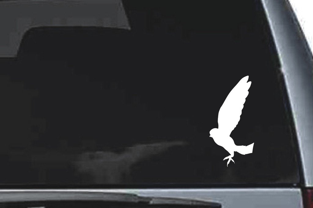 Picniva Snowy Owl Sty3 Vinyl Car Window Decal, Approx 5 in