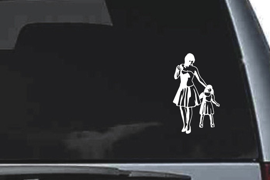 Picniva Mothers Day Sty4 Vinyl Car Window Decal, Approx 5 in