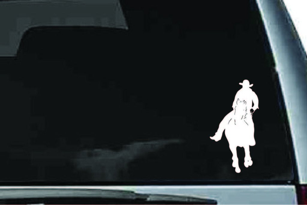 Picniva Horse Rider Sty34 Vinyl Car Window Decal, Approx 5 in