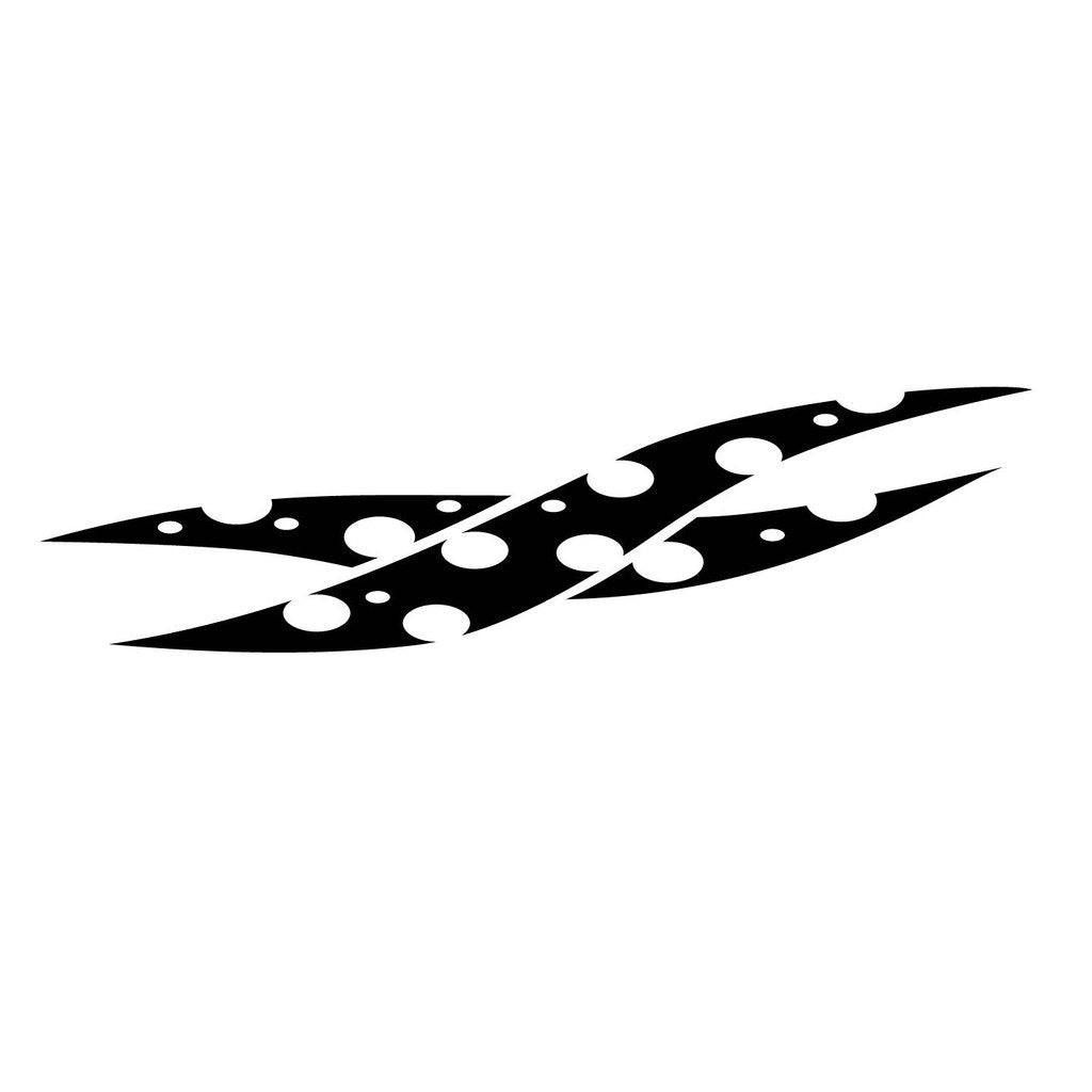 Picniva sty462 Car Body Side Stripes Vinyl Graphics Sticker Decals 2 Pcs