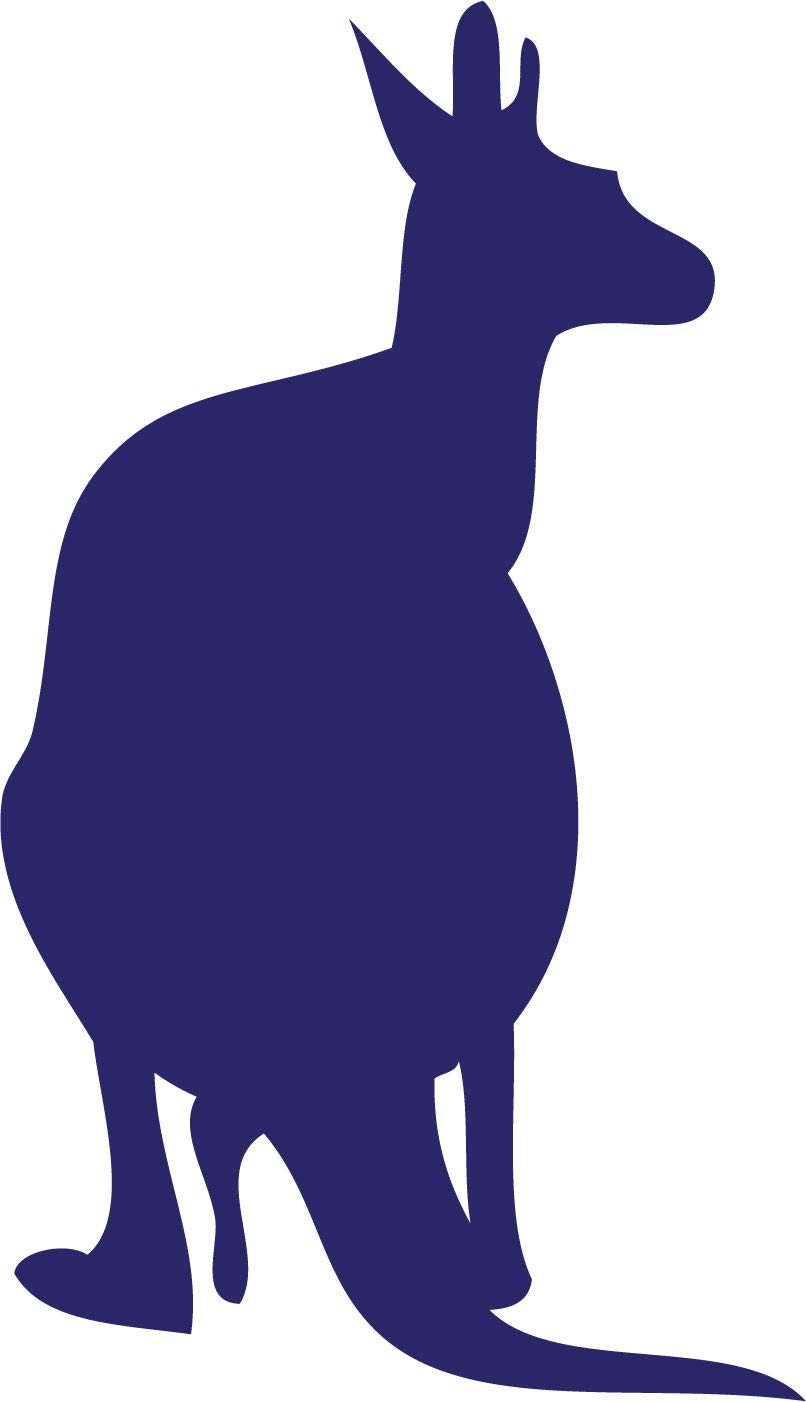 Decaltor Kangaroo Vinyl Decal for Car Window Laptop, 5 in