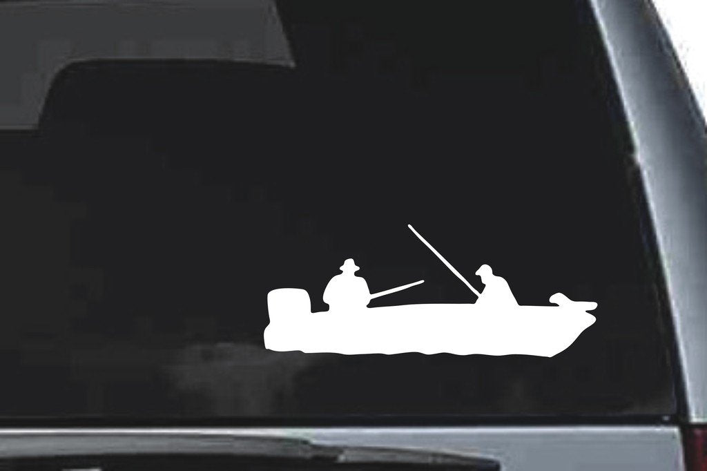 Picniva Fishing Sty7 Vinyl Car Window Decal, Approx 5 in
