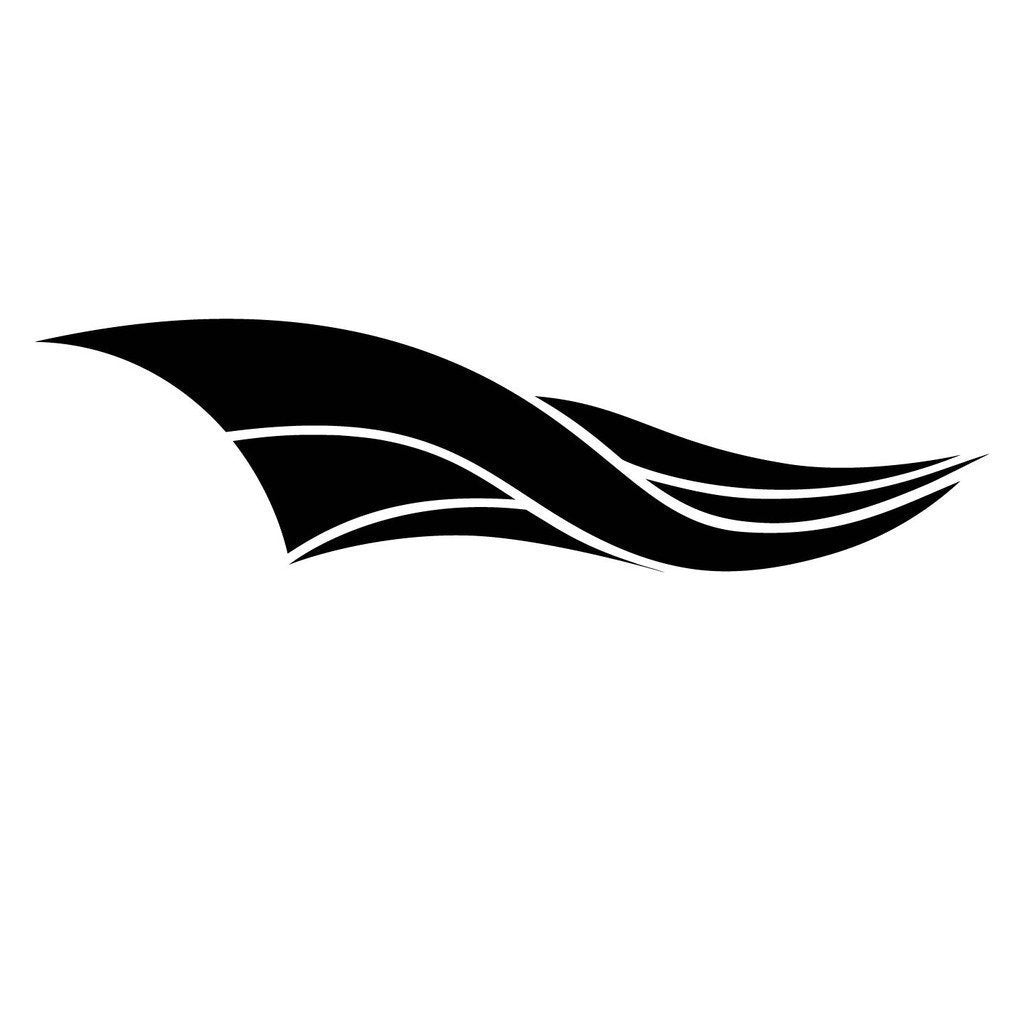 Picniva Style 14 Racing Side Stripe Vinyl Decals, 11 x 41 in, 2 Pc