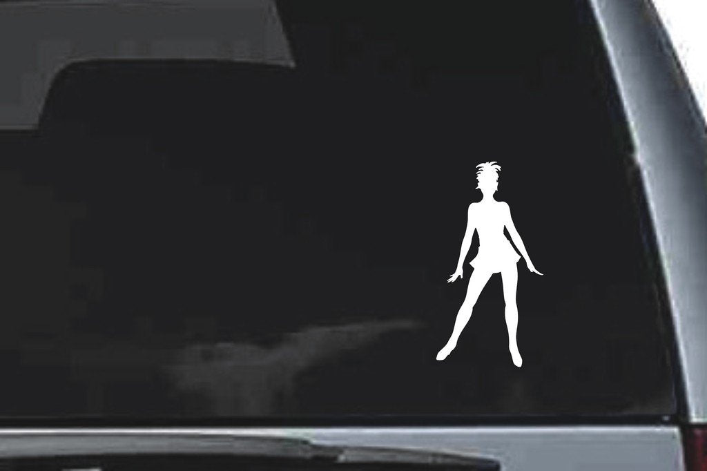 Picniva Girl Sty6 Vinyl Car Window Decal, Approx 5 in
