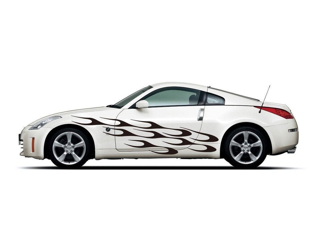 Picniva sty271 Racing Car Body Side Stripes Sticker Decal 2 Pcs