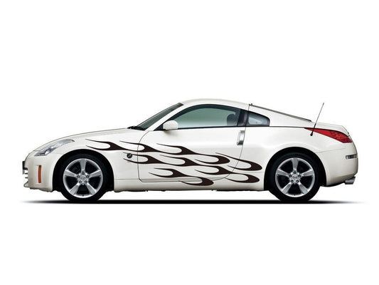 Picniva sty271 Racing Car Body Side Stripes Sticker Decal 2 Pcs