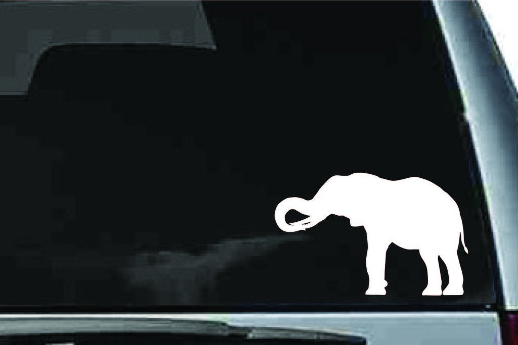 Picniva Elephant Sty10 Vinyl Car Window Decal, Approx 5 in
