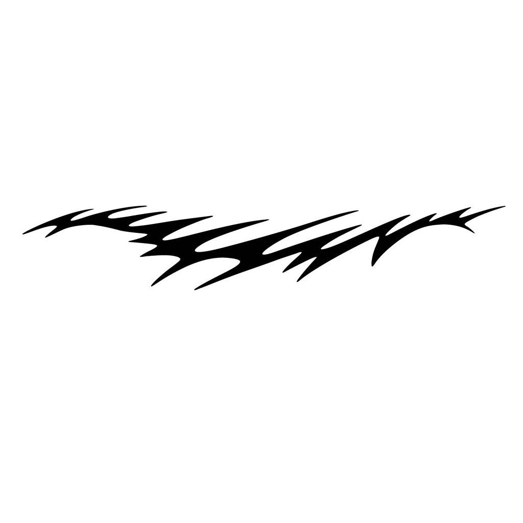 Picniva sty255 Racing Car Body Side Stripes Sticker Decal 2 Pcs