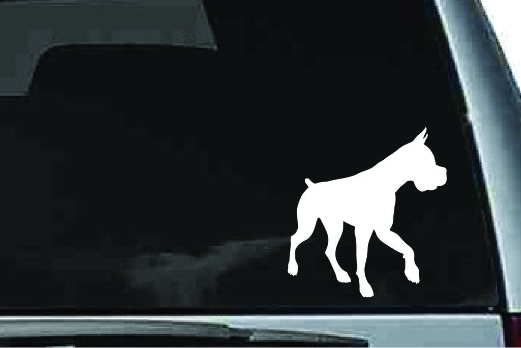Picniva Boxer Dog Sty37 Vinyl Car Window Decal, Approx 5 in