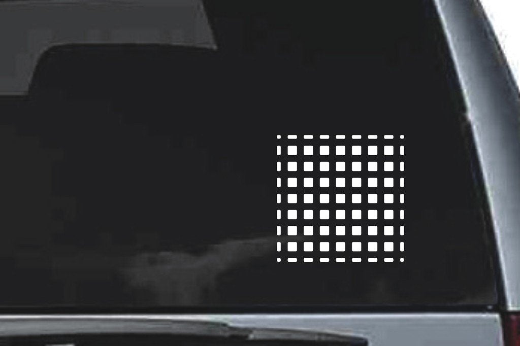 Picniva Small Square Matrix Sty36 Vinyl Car Window Decal, Approx 5 in