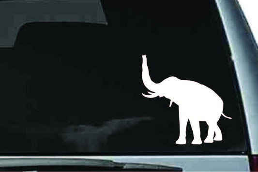 Picniva Elephant Sty8 Vinyl Car Window Decal, Approx 5 in