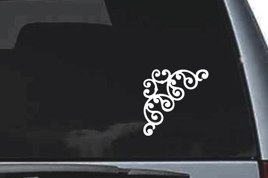 Picniva Scroll Sty31 Vinyl Car Window Decal, Approx 5 in