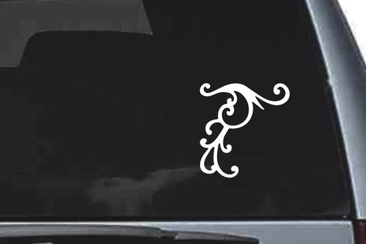 Picniva Scroll Sty29 Vinyl Car Window Decal, Approx 5 in