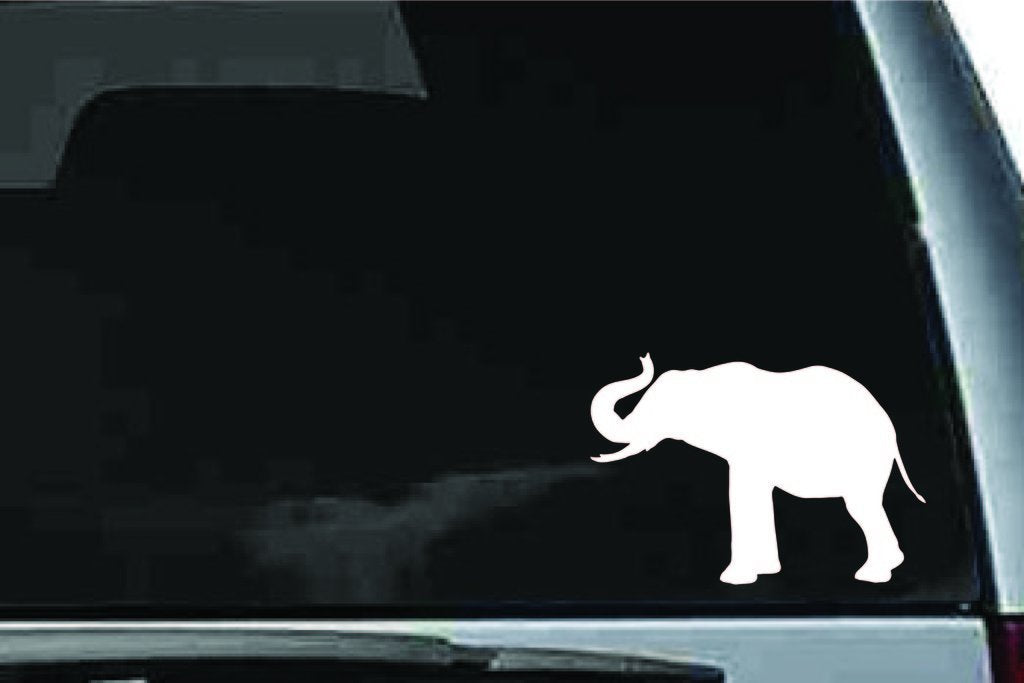Picniva Elephant Sty15 Vinyl Car Window Decal, Approx 5 in
