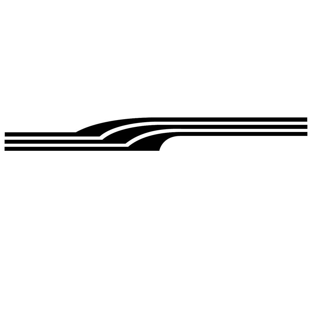 Picniva Style 98 Racing Side Stripe Vinyl Decals, 10 x 91 in, 2 Pc