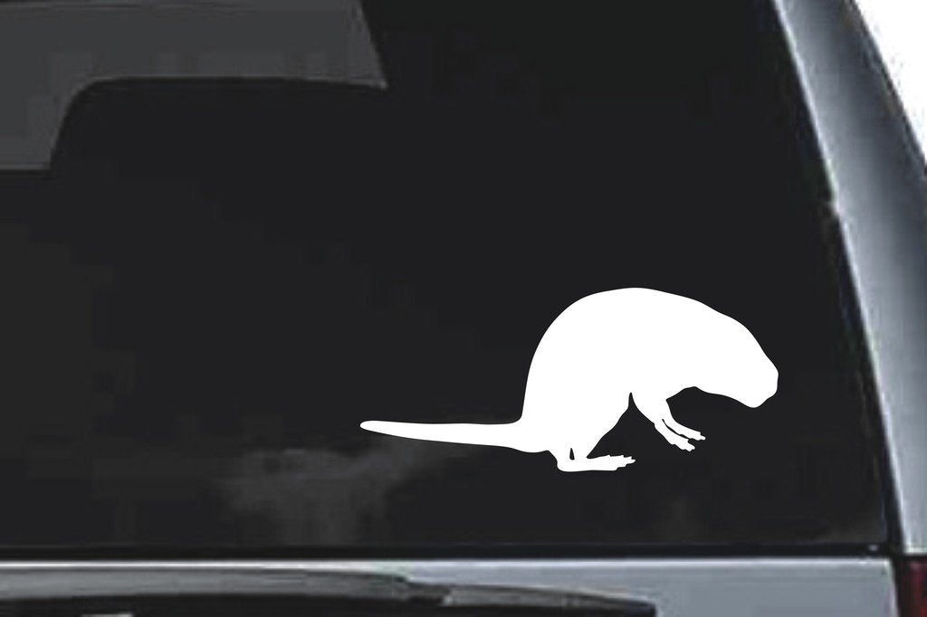 Picniva Beaver Sty7 Vinyl Car Window Decal, Approx 5 in