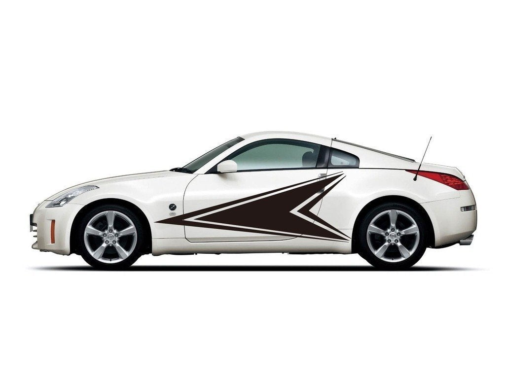 Picniva sty213 Racing Car Body Side Stripes Sticker Decal 2 Pcs