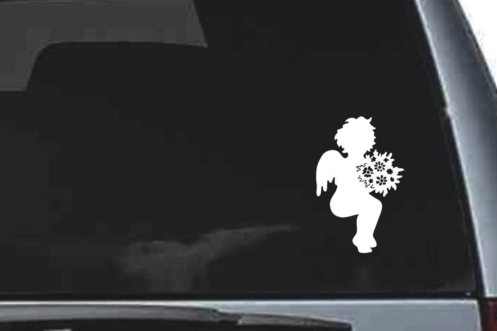 Picniva Cupid Sty4 Vinyl Car Window Decal, Approx 5 in