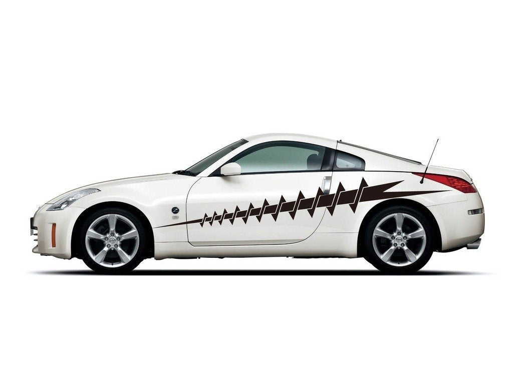 Picniva sty361 Racing Car Body Side Stripes Sticker Decal 2 Pcs