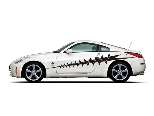 Picniva sty361 Racing Car Body Side Stripes Sticker Decal 2 Pcs