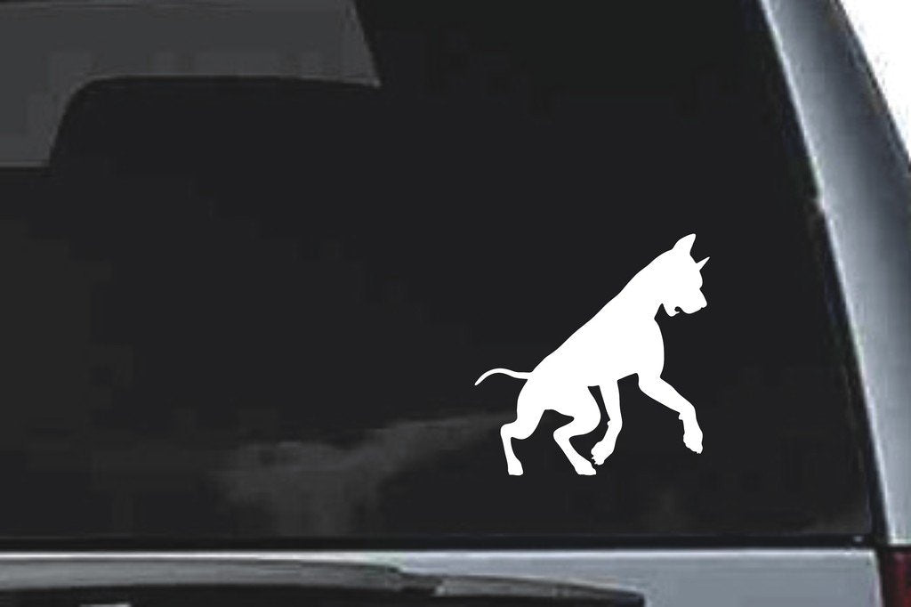 Picniva Doberman Dog Sty11a Vinyl Car Window Decal, Approx 5 in