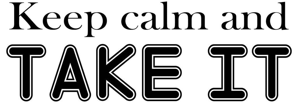 Picniva Keep Calm And Take It Quote Removable Vinyl Wall Decal - Color: keep calm and take it