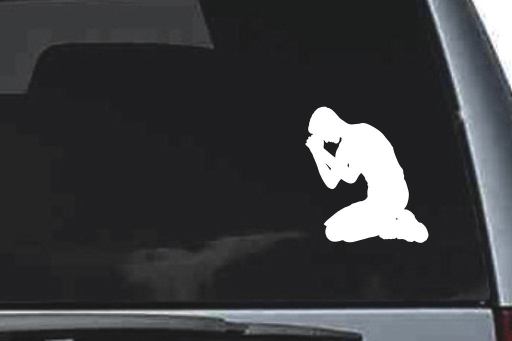 Picniva Man Sty5 Vinyl Car Window Decal, Approx 5 in