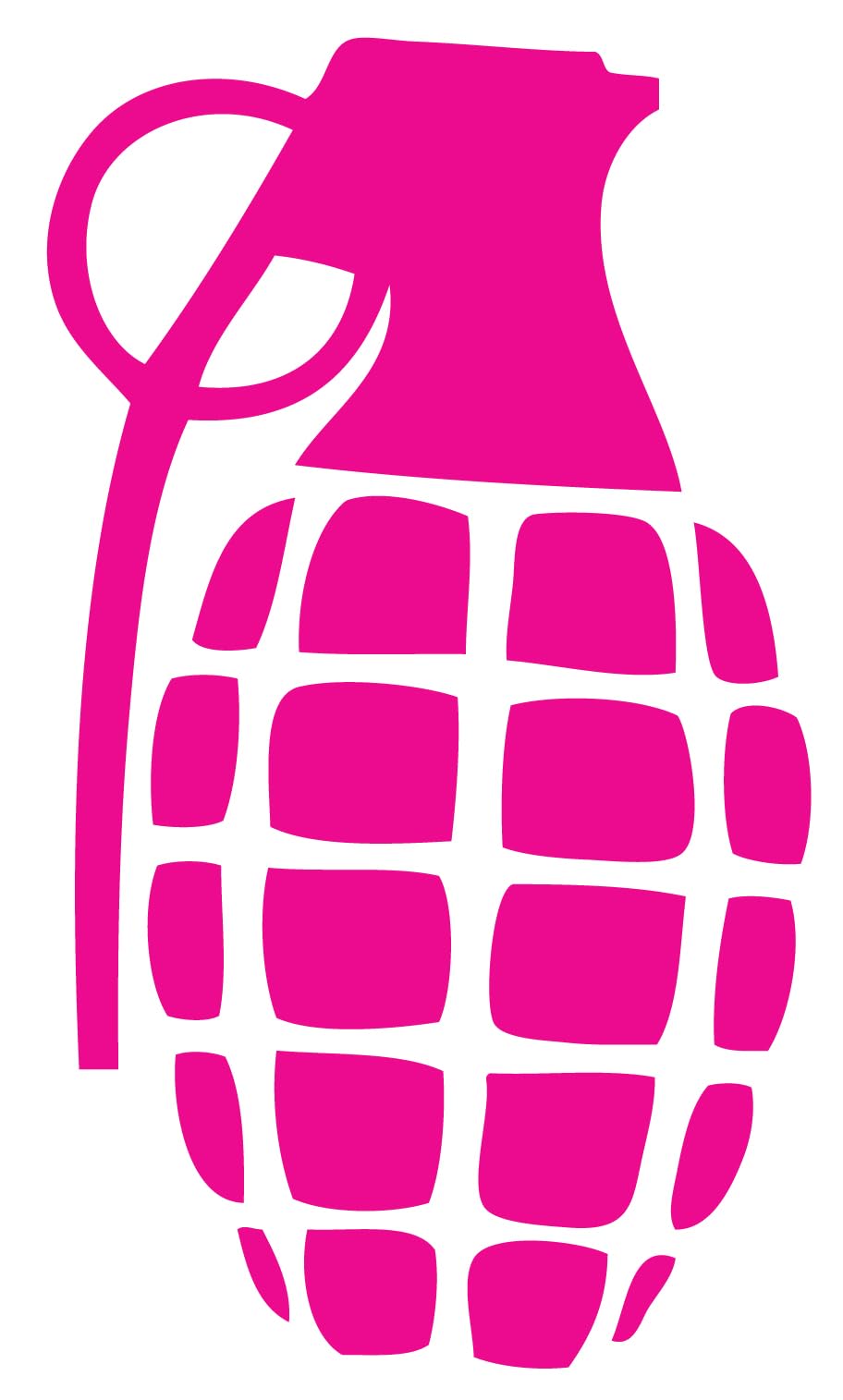 Decaltor Grenade Vinyl Decal, Car Window Sticker