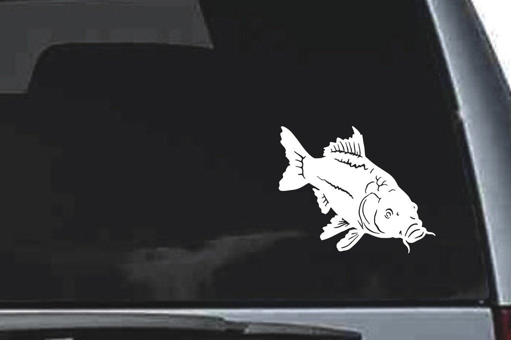 Picniva Carp Sty03 Vinyl Car Window Decal, Approx 5 in