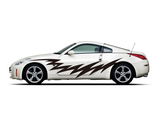 Picniva sty263 Racing Car Body Side Stripes Sticker Decal 2 Pcs
