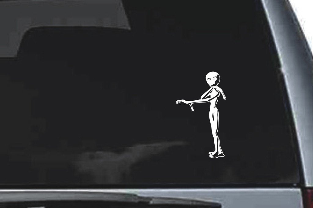 Picniva Alien Sty14 Vinyl Car Window Decal, Approx 5 in