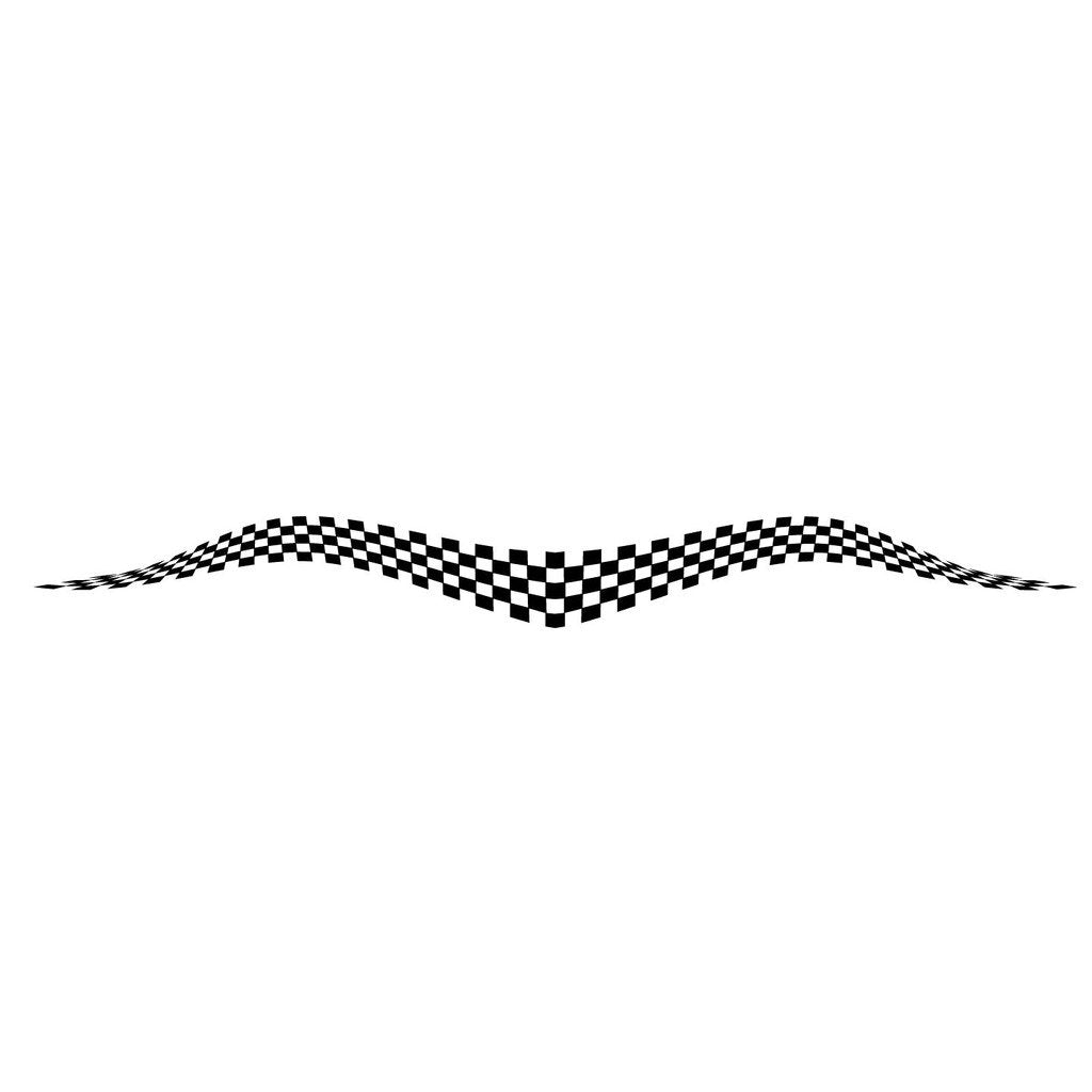 Picniva sty518Car Body Side Stripes Vinyl Graphics Sticker Decals 2 Pcs