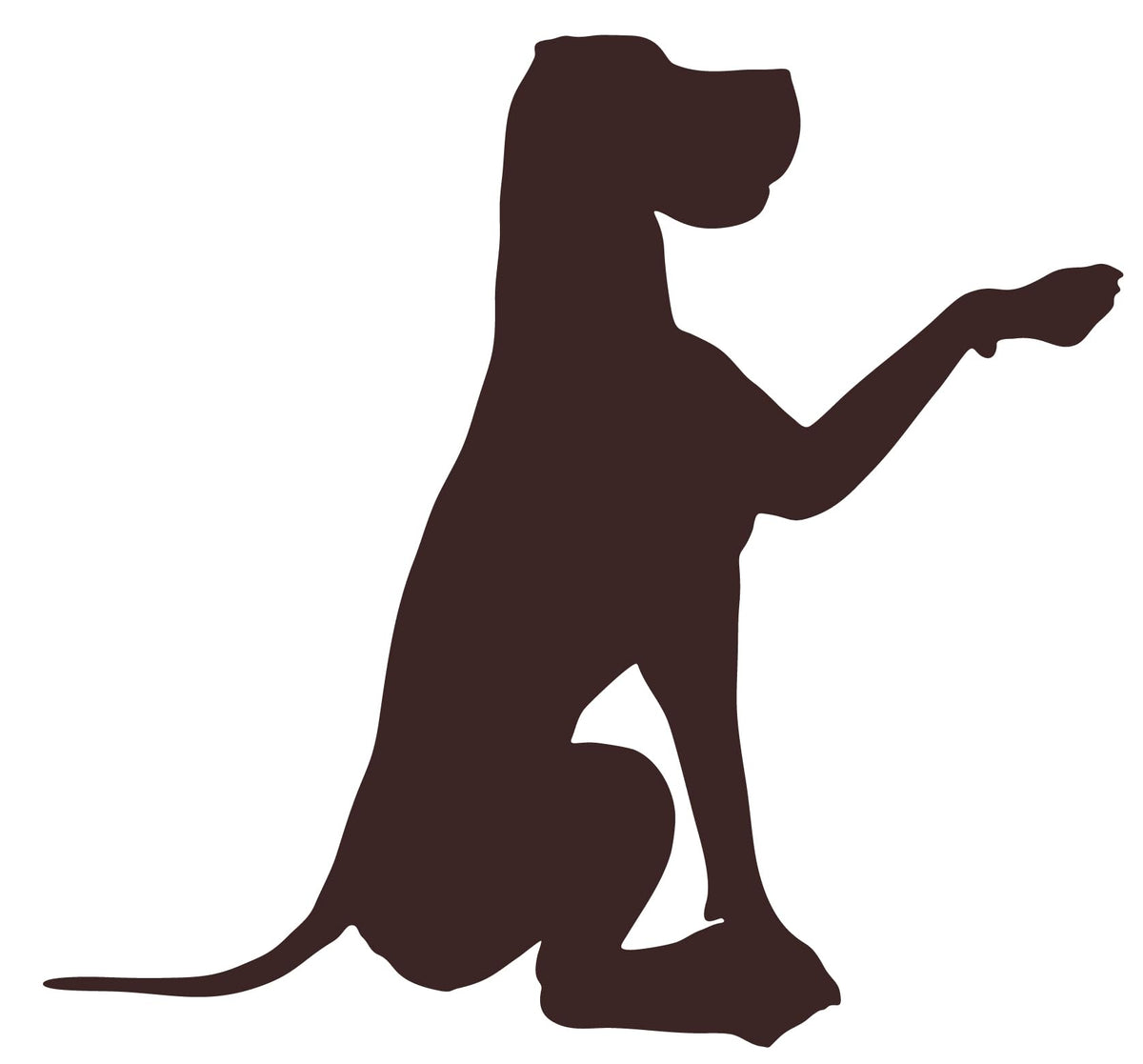 Picniva Great Dane Vinyl Decal (Brown, 3'') - Color: Brown - Size: 3''