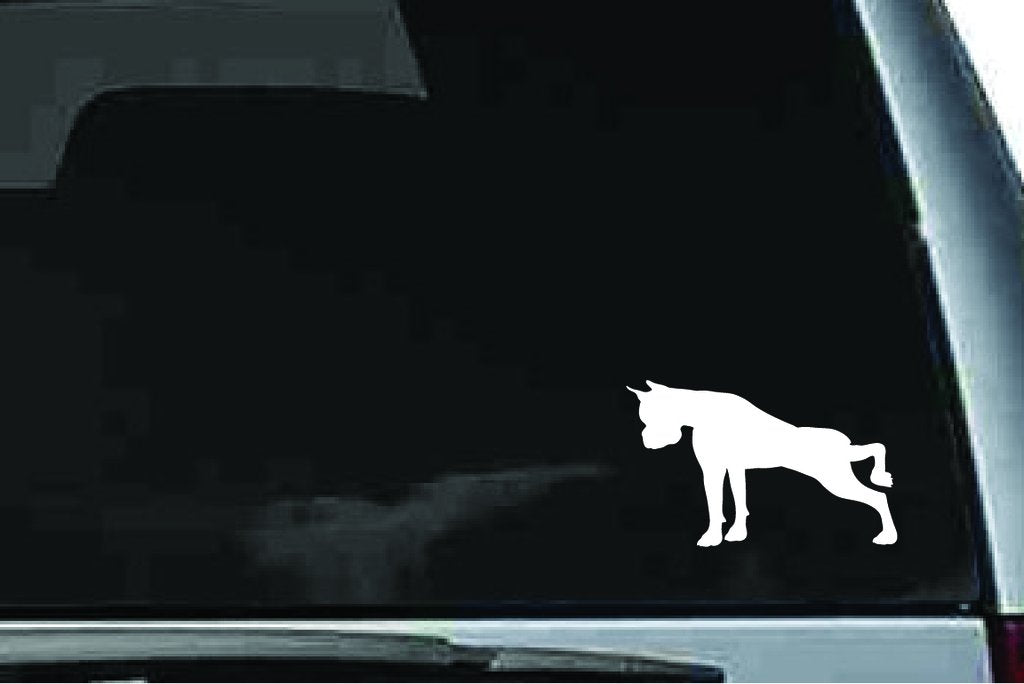 Picniva Boxer Dog Sty22 Vinyl Car Window Decal, Approx 5 in