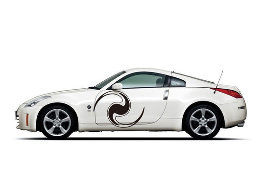 Picniva Circular Swirl Vinyl Car Body Side Decals, Two Pack
