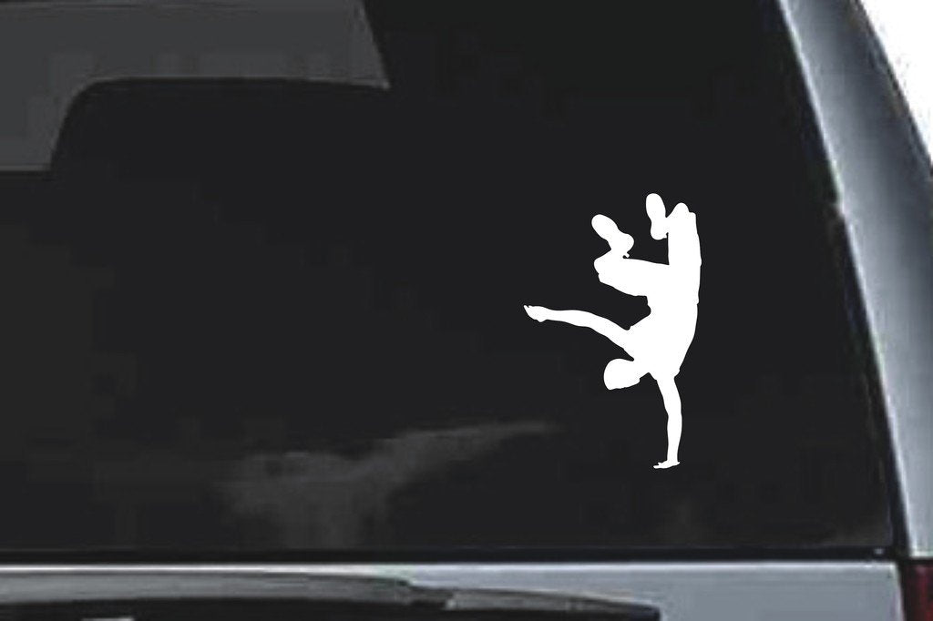Picniva Handstand Figure Sty1 Vinyl Car Window Decal, Approx 5 in