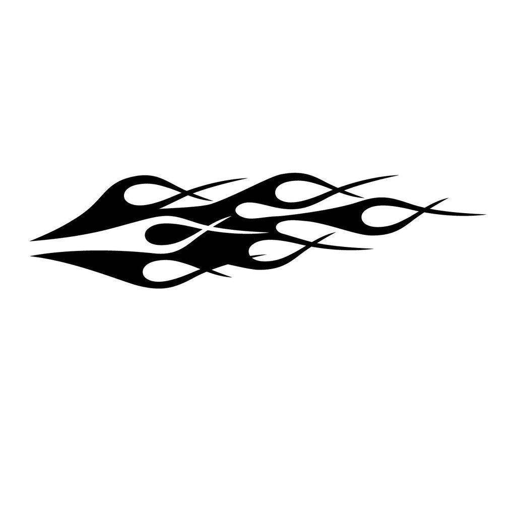 Picniva Style 264 Racing Side Stripe Vinyl Decals, 20 x 80 in, 2 Pc