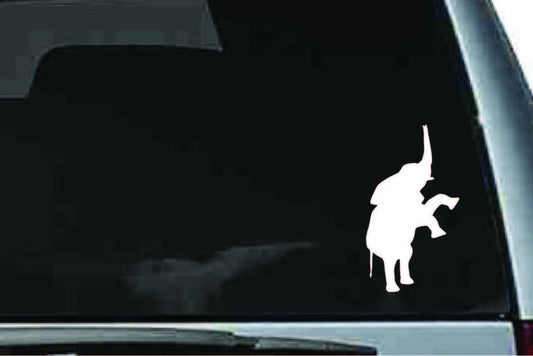 Picniva Elephant Baby Sty13 Vinyl Car Window Decal, Approx 5 in