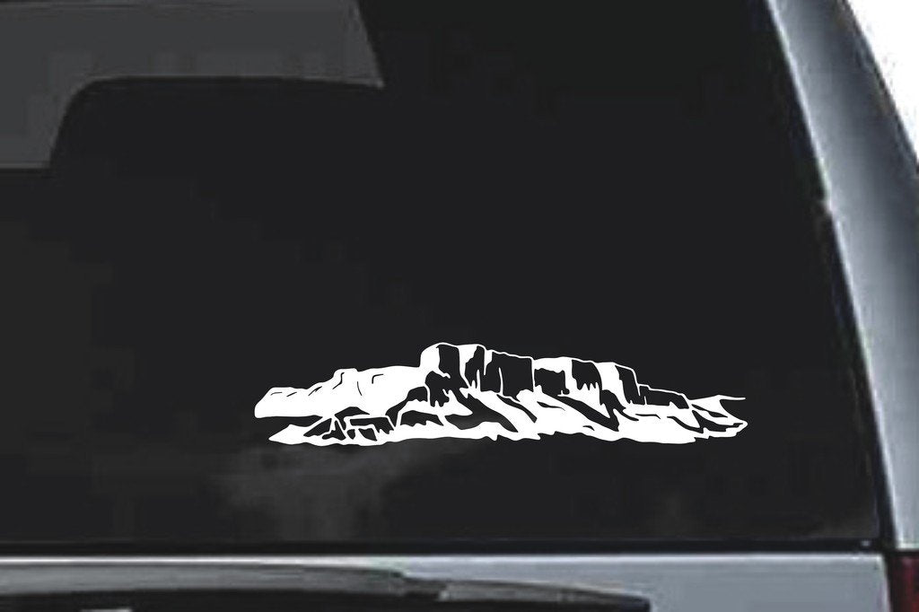 Picniva Mountain Sty10 Vinyl Car Window Decal, Approx 5 in