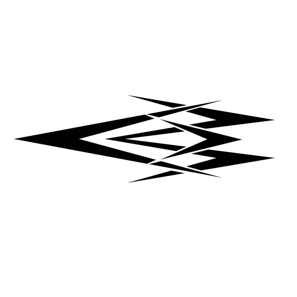 Picniva sty389 Racing Car Body Side Stripes Sticker Decal 2 Pcs